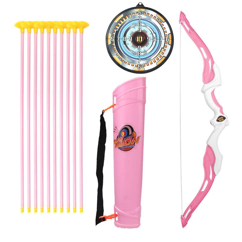 Second generation pink bow + 10 arrow + arrow + arrow target